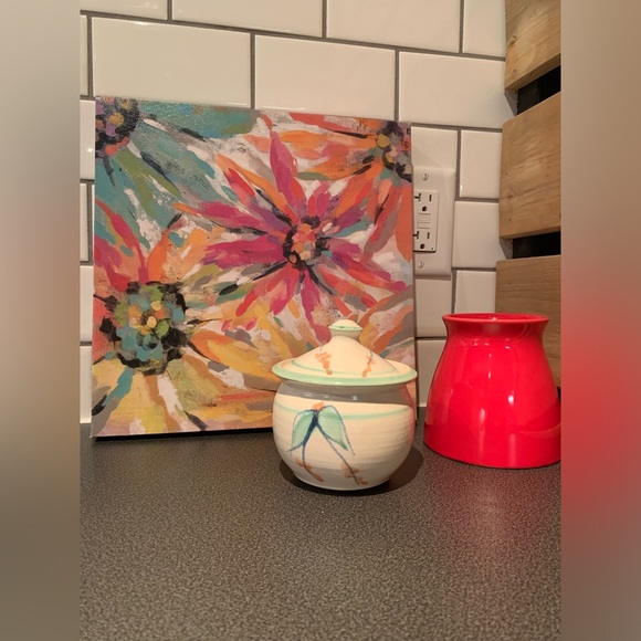 Hand Painted Ceramic Sugar Dish - Picture 6 of 12